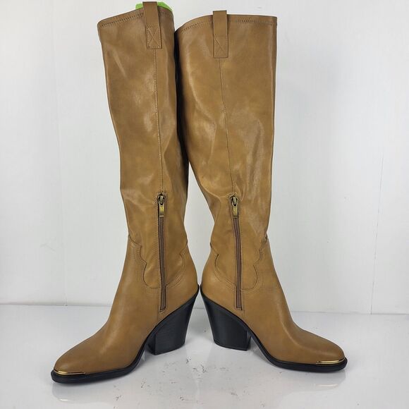 Franco Sarto L-Glenice 2 Knee High Women's Boot Camel Tan western Size 7.5 M - Picture 8 of 16